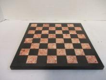 Pink and Black Marble Chess/Checker Board