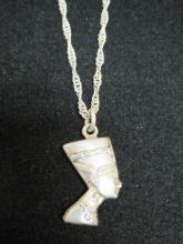 Sterling Silver Egyptian Pendant and 24" Chain