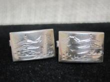 Sterling Silver Japanese Cuff Links