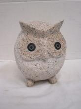 Carved Stone Owl Sculpture - Heavy