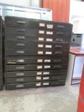Dark Grey 10 Drawer Storage Cabinet