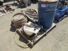 Lot Of Assorted Fire Hoses, Backpack Sprayers,