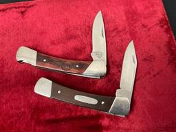 Pair of Vintage Buck Folding Pocket Knives, 1x model 503 & 1x model 704