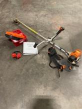 STIHL FS 130 Gas Powered Beushcutter & Trimmer w/ Harness, Addition Blades, & Manual - See pics