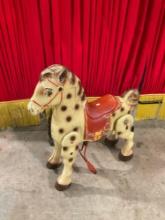 Antique D. Sebel Mobo Bronco Metal Riding Horse Children's Toy. Measures 26" x 31" See pics.