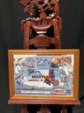 Framed Vintage Genesee Beer & Ale Maryland America in Miniature Advertisement. See pics.