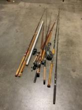 Collection of 12 Vintage Fishing Rod incl. Dras Deep Sea Rod, Garcia Mitchell, Chippewa.. & More!
