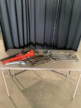 12pcs Pipe Wrenches, Clamps, & Craftsman Wrenches lot - Good condition