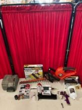 16 pcs Construction/Landscaping Tools w/ Supplies & Accessories. Central Pneumatic, Craftsman. See