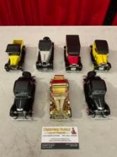 7 pcs Die-Cast Metal Model Car Collection. National Motor Museum Mint 1925 Ford Model T. See pics.