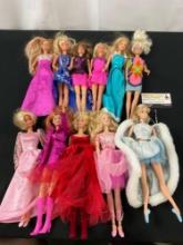 10 Vintage 1990s Barbie Dolls, Very Velvet, Superstar, Starlight Fairy, Diamond Castle Princess