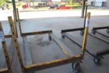 (Yellow) 44 x 76" Steel Lumber Cart w/Side Posts