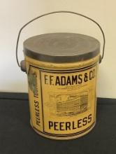 Tobacco Tin - F.F. Adams Peerless, See Photos For Condition