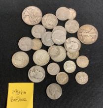 Estate Lot Silver Coins - All 1964 & Prior