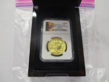 US Gold $50.00 Buffalo 1 oz 2009 Slabber MS 70 in presentation case .999 NGC Early release