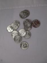 US Kennedy Half Dollars 1964 15 coins