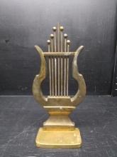 Brass Harp Bookend