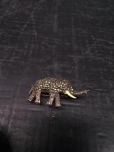 935 Argentium Sterling Silver Elephant Pen with Rhinestone 7.3 grams
