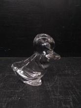 Studio Art Glass Crystal Figure-Duck with Hollow Body