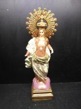 Vintage Chalkware Religious Icon Stature