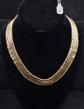 FINE MESH 14K YELLOW GOLD NECKLACE