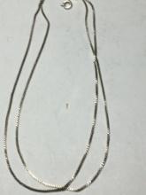.925 Sterling Silver Ladies 20" Box Chain