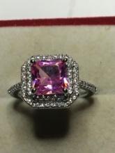.925 Sterling Silver Ladies 3ct Mystic Topaz Ring