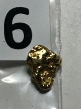 .377 Grams #6 Mesh Alaskan Natural Placer Gold Nugget 