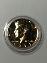 1979 P Kennedy Half Dollar 24kt Gold Plated In Display Box