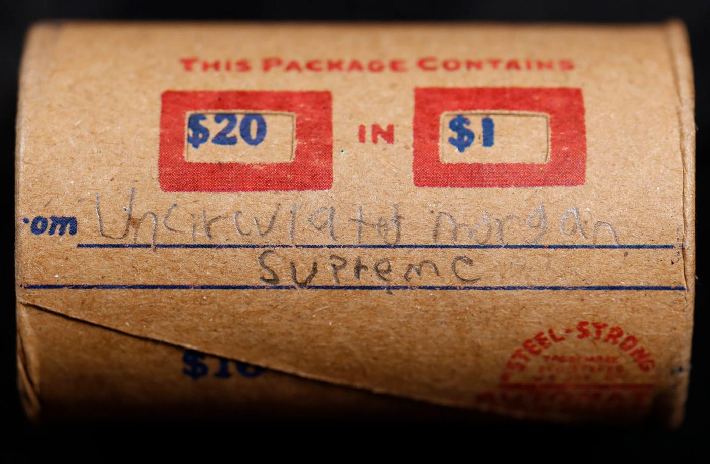 High Value! - Covered End Roll - Marked "Unc Morgan Supreme" - Weight shows x20 Coins (FC)