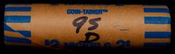 BU Shotgun Jefferson 5c roll, 1995-d 40 pcs Bank Coin-Tainer $2 Nickel Wrapper