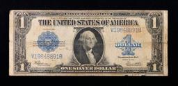 1923 $1 large size Blue Seal Silver Certificate Grades vf+ Signatures Speelman/White