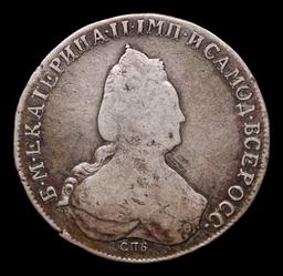 1795 Russia 1 Ruble Silver C# 67c Grades vg+