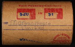 *Uncovered Hoard* - Covered End Roll - Marked "Morgan/Peace Limited" - Weight shows x20 Coins (FC)
