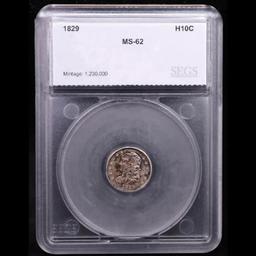 ***Auction Highlight*** 1829 Capped Bust Half Dime 1/2 10c Graded ms62 By SEGS (fc)