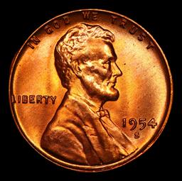 ***Auction Highlight*** 1954-s Lincoln Cent Near Top Pop! 1c Graded GEM++ RD By USCG