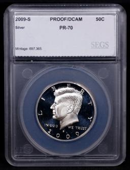 Proof 2009-s Silver Kennedy Half Dollar 50c Graded pr70 dcam By SEGS