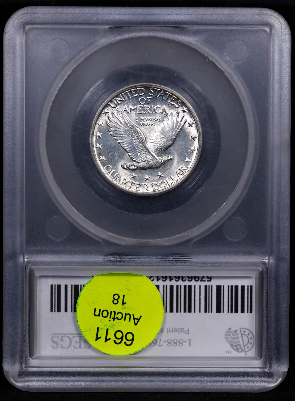 ***Auction Highlight*** 1925-p Standing Liberty Quarter Near Top Pop! 25c Graded ms67 FH BY SEGS (fc