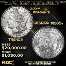 ***Auction Highlight*** 1890-p Morgan Dollar $1 Grades GEM+ Unc (fc)