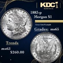 1883-p Morgan Dollar 1 Grades GEM Unc