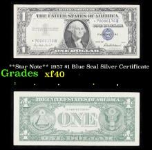 **Star Note** 1957 $1 Blue Seal Silver Certificate Grades xf