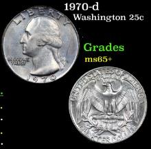 1970-d Washington Quarter 25c Grades GEM+ Unc