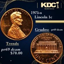 Proof 1975-s Lincoln Cent 1c Grades GEM++ Proof Deep Cameo