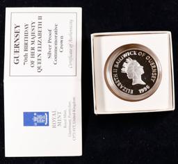 1996 Guernsey (British Territory) 5 Pounds Silver Proof Commem Crown KM#?79a Brilliant Uncirculated