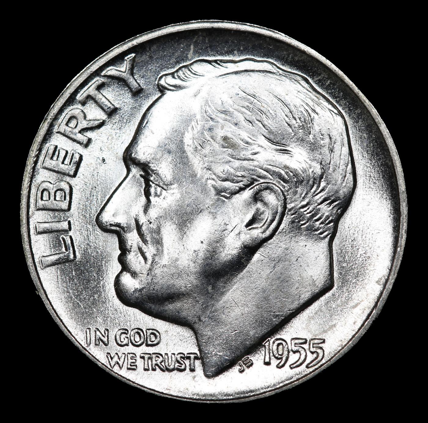 1955-p Roosevelt Dime 10c Grades GEM Unc