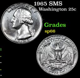 1965 SMS Washington Quarter 25c Grades sp66