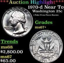 ***Auction Highlight*** 1970-d Washington Quarter Near Top Pop! 25c Graded ms67+ By SEGS (fc)