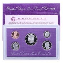 1993 United States Mint Proof Set 5 coins