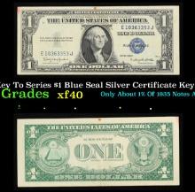 1935H Key To Series $1 Blue Seal Silver Certificate Key To Series Grades xf