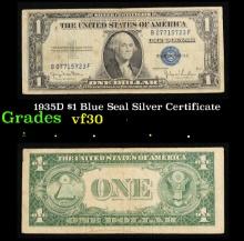 1935D $1 Blue Seal Silver Certificate Graded vf++